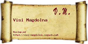 Visi Magdolna névjegykártya